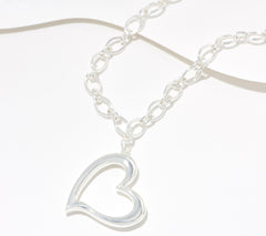 Attitudes by Renee Heart Necklace & Eyeglass Holder, Silvertone