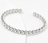 JAI Sterling Silver Cascading Symbols of Love "PAW" Cuff, 6-3/4"