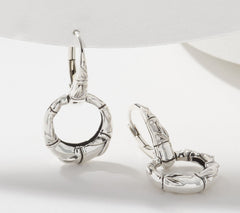 JAI Sterling Silver Signature Bamboo Texture Earrings