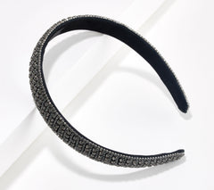 Kirks Folly Crystal Queen Black Headband, 6"