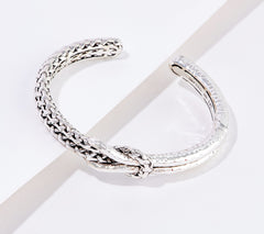 JAI Sterling Silver Crane Hammered Cuff, 6-3/4"