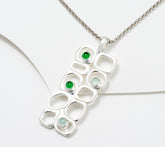 Solvar Sterling Silver Cobblestone Drop Pendant & Chain 20"