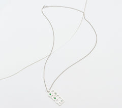 Solvar Sterling Silver Cobblestone Drop Pendant & Chain 20"