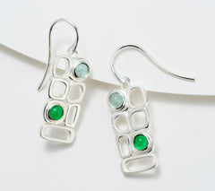 Solvar Sterling Silver Cobblestone Drop Earrings