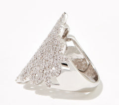 Anillo de plata de ley con diseño de encaje y diamantes Affinity de 1 ct, talla 6