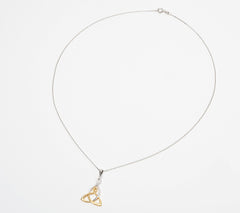 Solvar Two-Tone Mother and Child Pendant with 18" Chain