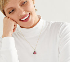 Vault Discoveries Tourmaline & Diamond Pendant Necklace, 14K