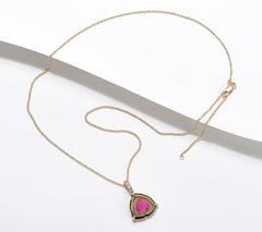 Vault Discoveries Tourmaline & Diamond Pendant Necklace, 14K