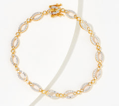 Affinity Diamonds 1.25ct tw Oval Link Bracelet, 6-3/4"