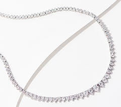 Fire Light Lab Grown Riviera 3cttw Diamond Tennis Necklace, 14K