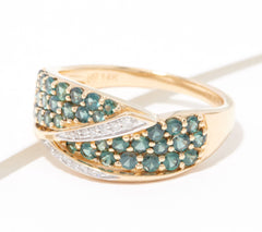 Vault Discoveries 14k Yellow Gold Masasi Garnet Band Ring, Size 6