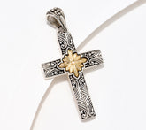 Artisan Crafted by Robert Manse Sterling & 18K Fancy Cross Pendant