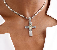 Artisan Crafted by Robert Manse Sterling & 18K Fancy Cross Pendant