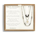 DEMDACO Your Journey Beaded Love 24" Layered Necklace, Boxed, Silvertone
