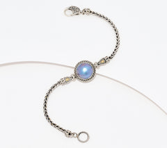 Artisan Crafted Sterling & 18K Cultured Mabe Pearl Bracelet, Small: 6-3/4"