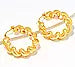 BellaOro Polished 1-1/4" San Marco Hoop Earrings, 14K Gold Over Resin