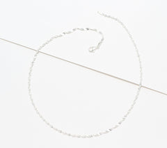 UltraFine 950 Fine Silver Twisted Herringbone Necklace 18"