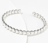 JAI Sterling Silver Cascading Symbols of Love "Heart" Cuff, 8"