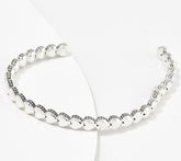 JAI Sterling Silver Cascading Symbols of Love "Heart" Cuff, 8"