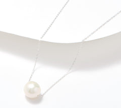 Honora 14K White Gold Cultured Ming Pearl Forzatina Chain Necklace, 18"