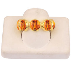 Affinity Gems Amber Band Ring, 14K Gold Plated, Size 9