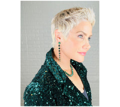 Joan Rivers Red Carpet Linear Drop Earrings, Evergreen