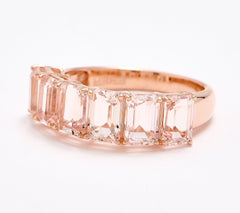 Anillo de morganita Effy Blush de 6 piedras, color rosa de 14 quilates