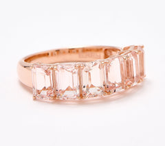 Anillo de morganita Effy Blush de 6 piedras, color rosa de 14 quilates
