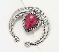 American West Sterling Pear Rhodonite Gem Naja Rope Enhancer