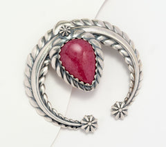 American West Sterling Pear Rhodonite Gem Naja Rope Enhancer