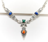 American West Sterling Silver Santa Fe Trail Multi-Gemstone Necklace, 20"