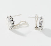 JAI Sterling Silver Hammered Button Earrings