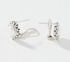 JAI Sterling Silver Hammered Button Earrings