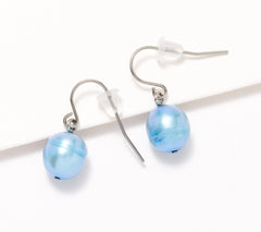 Honora Stainless Steel Cultured Pearls Boxed Set of 4 Color Wire Drop Earrings