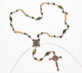 Connemara Marble Mother's Love Rosary Bronzetone  Necklace