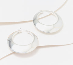 UltraFine 950 Silver Polished Graduated 2" Hoops