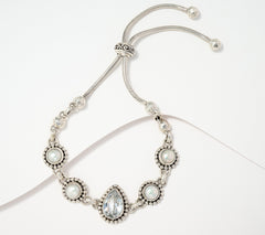 Artisan Crafted by R. Manse SS Gem & Cultured Pearl Bracelet