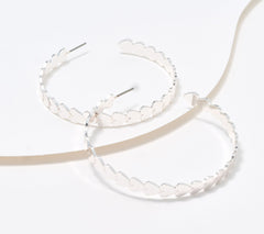 Attitudes by Renee Silvertone Pathway to Your Heart Hoop Earrings