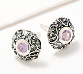 Or Paz Lace Textured Gemstone Stud Earrings, Sterling Silver