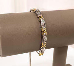 Affinity Sterling Silver Goldclad  Bolo Bracelet, Adjustable