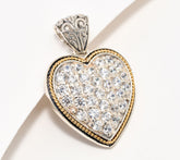 Artisan Crafted Sterling Silver Bezel Heart Pendant, 1"