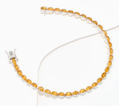 Pulsera de tenis Affinity Gems de plata de ley con citrino de corte ovalado de 16,7 cm
