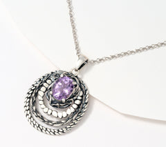 Or Paz Sterling Silver Oval Rose De France Pendant Necklace, 18"