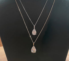 Fire Light Lab Grown Diamond 2cttw Pear 18" Necklace, 14K
