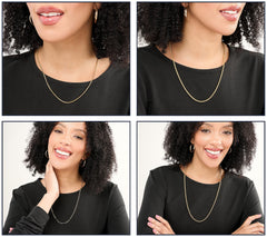 UltraFine 950 Silver Interchangeable 4 Chain Necklace, 18" -24"