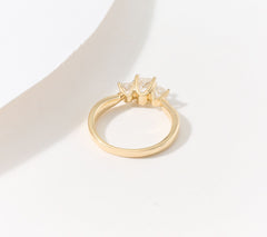 Fire Light 14K Yellow Gold Lab Grown Diamond Princess 1cttw Ring, Size 7