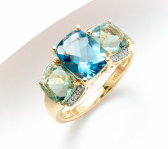 Vault Discoveries 4.00ct Fluorite Ring, 14K Gold, Size 7