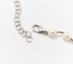 Honora Sterling Silver Cultured Pearl Inspirational "Love" Necklace 18"