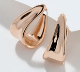 UltraFine 950 Silver Roseclad Graduated Hoop Earrings, 1-1/4"