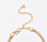 Susan Graver Goldtone White Crystal Multi Stone Drop Necklace, 18"